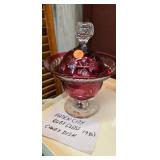 VINTAGE GLASS CANDY DISH