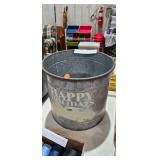 METAL HAPPY HOLIDAYS BUCKET