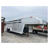 4-STAR 20’X7’ ALUMINUM GOOSENECK STOCK TRAILER