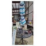 PATIO TABLE WITH UMBRELLA