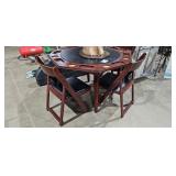 POKER TABLE AND CHAIRS