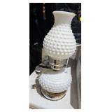MILKGLASS HOBNAIL LAMP