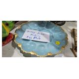VINTAGE BLUE EGG PLATE