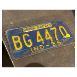 vintage license plate tag