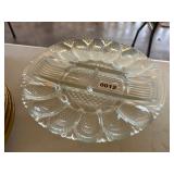 GLASS EGG DISH
