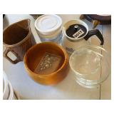 USA CREAMER PITCHER CORNING WARE TEAPOT, FIRE-KING GLASSWARE, ETC.