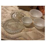 FIRE KING BOWLS / EGG PLATE / GLASS PLATTER