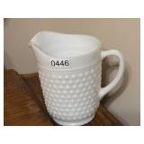 MILKGLASS HOBNAIL PITCHER