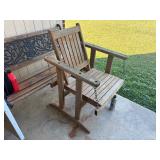 WOODEN GLIDER CHAIR