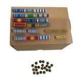 US Military Service Ribbon Bar Lot with Brass Mounts and Pin Backs