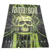 Lamb of God Into Oblivion Neon Green Skull Album Art Poster