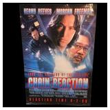 1996 Chain Reaction Movie Poster â€“ Keanu Reeves, 2-Sided 27x40