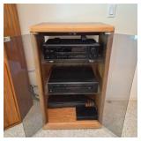 Denon AVR-1600 Receiver & DCM-370 in Oak Cabinet