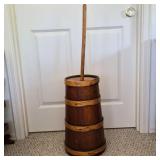 Antique Wooden Butter Churn with Four-Arm Dash Paddle