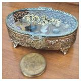 Antique Jewelry, Powder Compact & Ormolu Box (Limoges, Cameos & More)