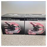 Raider MX-2 Motocross Helmet Set Silver XL & Red Small