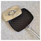 Calphalon Cast Iron Grill Pan & Stainless Steel Press