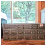 Equipto Olive Green Industrial Steel Drawer Cabinet