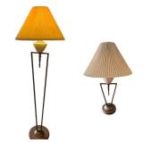 Bronze Metal & Ceramic Floor and Table Lamps