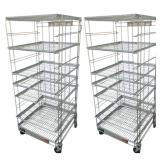 ACME Wire Galvanized Steel Rolling Multi-Shelf Cart (#2)