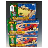 #205 Brio Bob the Builder NIB Play Set of 2 incl. Wooden House #32813, & (2) Bob