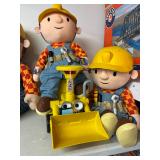#247 Group of Bob the Builder Plush Toys & Ride on Scoop