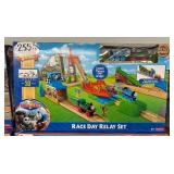 #255 Thomas & Friends Wooden Railway Race Day Relay Set NIB