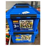 #277 Group of 4 Brio Builder Systems Blue Boxes incl. #2, 3, (2) 4