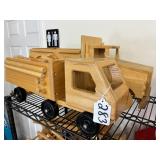 #283 Large Wooden Real Toys Semi Truck & Tag Truck
