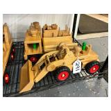 #291 Fagus German Wooden Toys Group incl. Wheel Loader, Truck Hauler, etc.