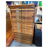 #1050 A Large Oak Blue print Cabinet with 31 Drawers