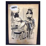 #1005 Original Pen & Pencil Ink Wash Gag Cartoon by Bill Wenzel 