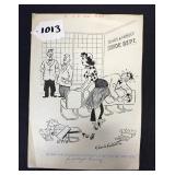 #1013  Original  Marker Gag Cattoon by Charlie Eatmon