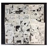 #1016 Lot of 9 Original Comic Book Interior Art " Heart Throbs" Second Chance at Love ,Love Pass Me 