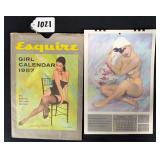 #1021 1957 Esquire Calendar signed by Dorthy Rice