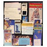 #1028 Zoe Mozert Personal Lot of Cancelled Checks , Personal Letters, Advertising Art and Cards