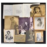 #1029 Zoe Mozert Personal Lot of Photographs, Models& Sketches