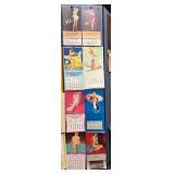 #1059 Lot of 8 Pin-Up Calendars Inc. 1953 Ligi