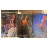 #1065 Lot of 4 Calendar Headers  Signed by Zoe Mozert Inc. 