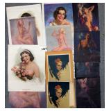 #1068 Lot of 12 Pin -Up Headers and Calendars Signed by Zoe Mozert Inc. The Enchantress