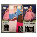 #1075 Lot of 4 Pin-Up Girl Calendars Signed by Earl Moran Inc. "A Good Number" 