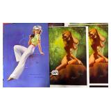 #1084 Lot of 8 Posters Signed by Earl Moran Inc. "I Need Someone to Steer My Wheel
