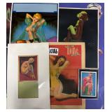 #1086 Lot of 4 Pin-Ups Signed by Earl Moran