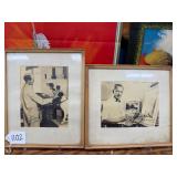 #1102 Lot of 2 Original Painters Autographs Inc. Stan Ferrelle