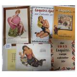 #1125 Lot of Esquire Girl Calendars
