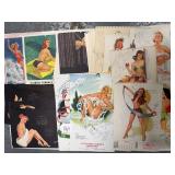 #1164 Large Box Lot of Pin-Ups, Tears Calendars 