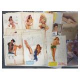 #1166 Large Box Lot of Pin-Ups, Calenders, etc.