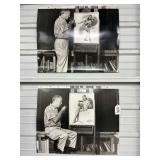 #1050 D (2) 16 x 20 Autographed Earl Moran Photos 