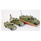 #3605 HUBLEY Diecast Bell Telephone Truck with Trailers & Poles Smallest Plastic 12 PCS