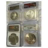 .999 Silver Premium Austria, Great Brittain Graded